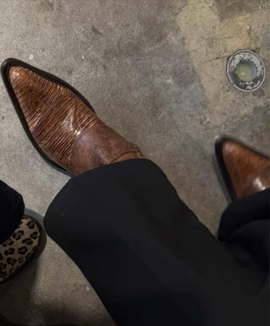 gianni barbato ポインテッドトゥ ウエスタンブーツ vintage