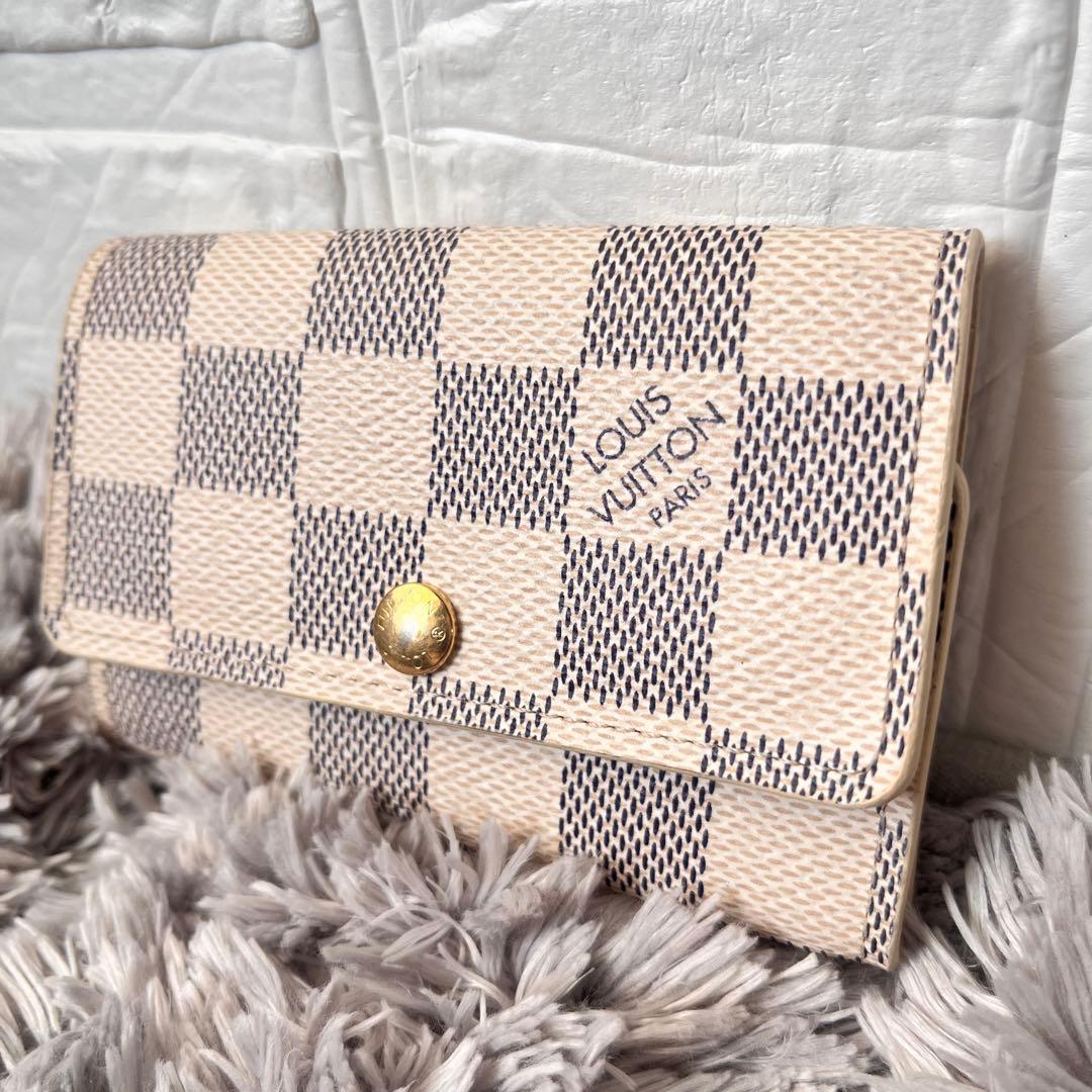 良品✨ルイヴィトン　ミュルティクレ6 キーケース　ダミエアズール　ホワイト