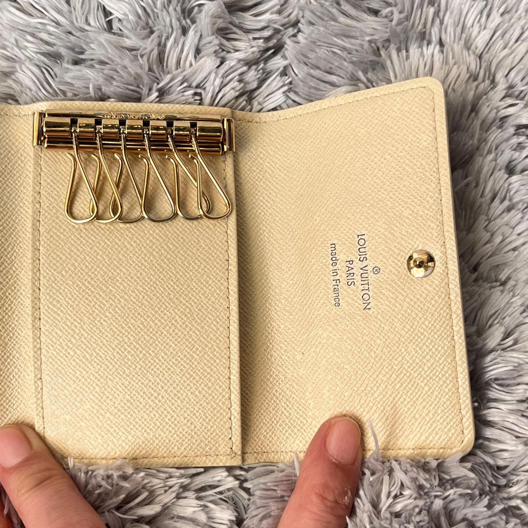 良品✨ルイヴィトン　ミュルティクレ6 キーケース　ダミエアズール　ホワイト