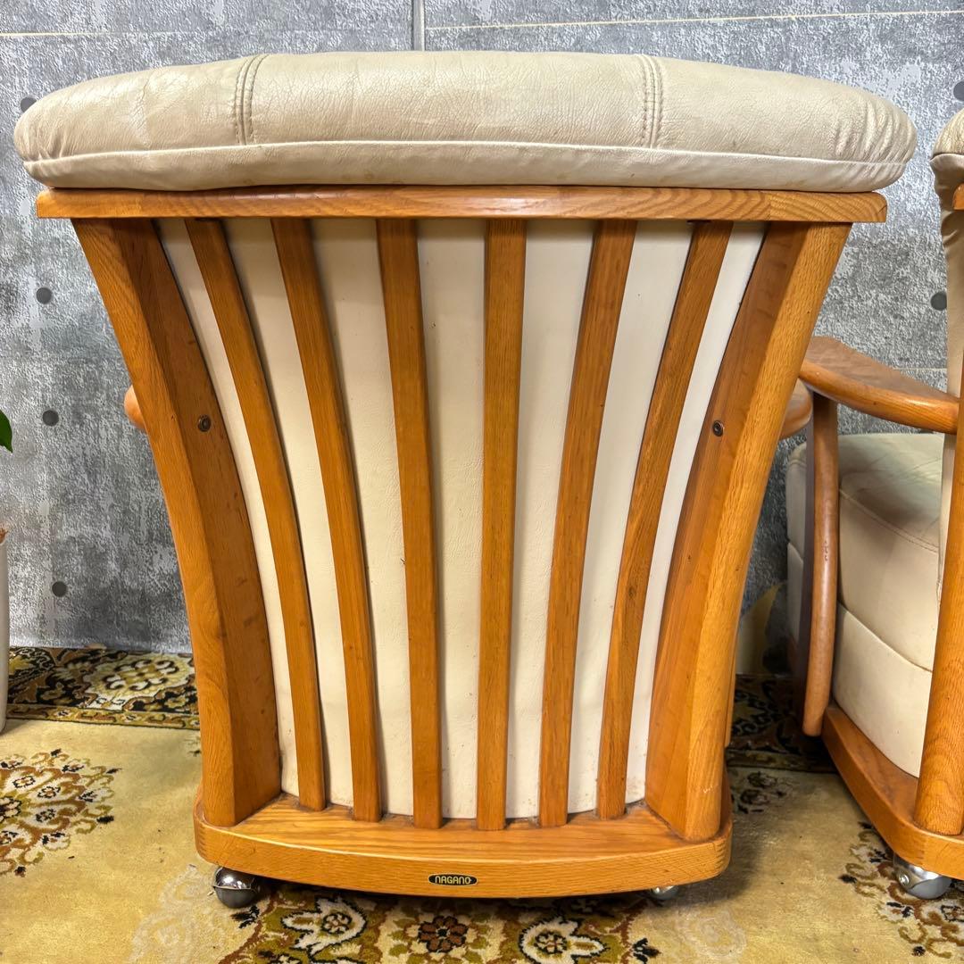 mnm0824꧁ナガノインテリア NAGANO꧂ダイニングチェア2脚