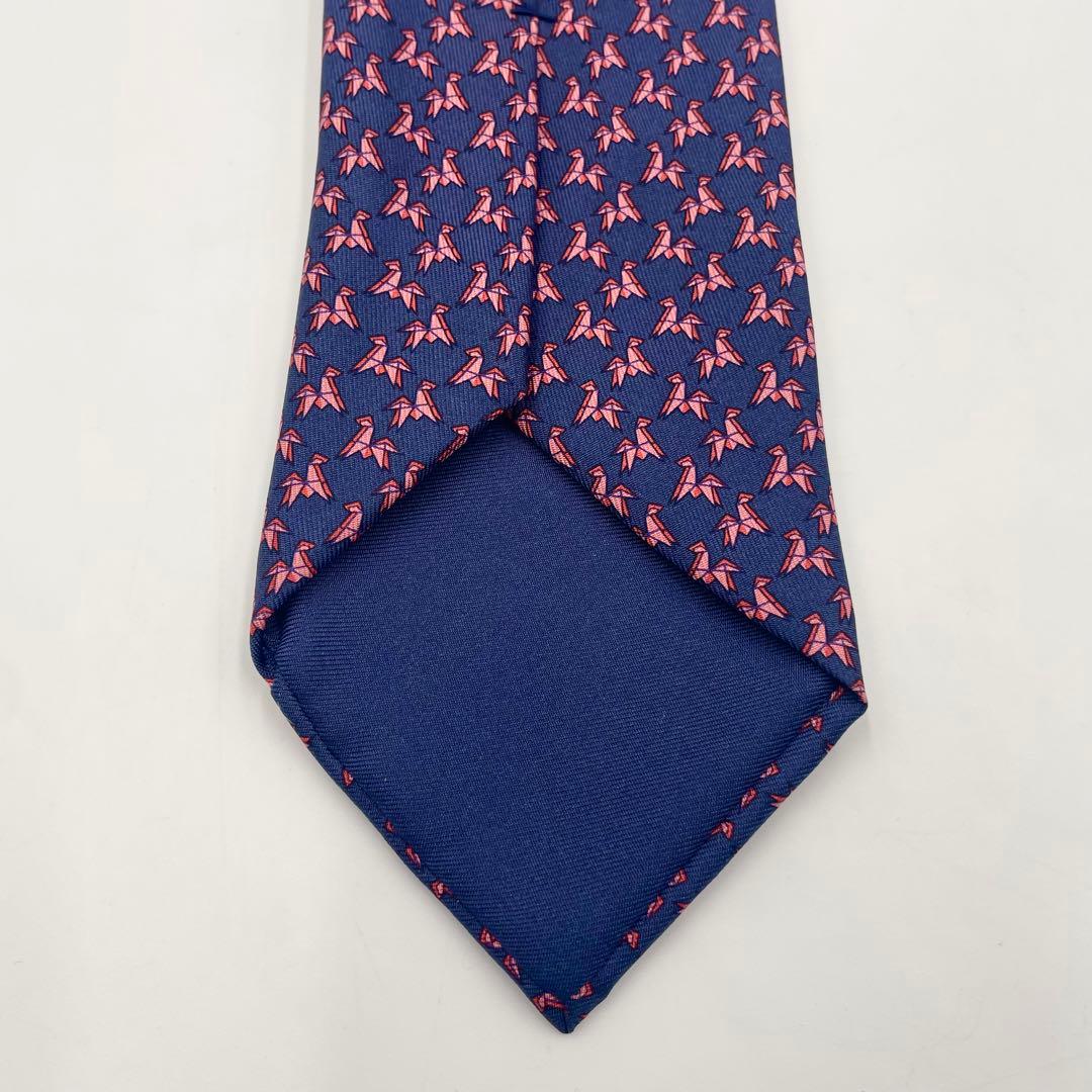 【美品】HERMES エルメス ネクタイ高級シルク100% メンズ ホース柄