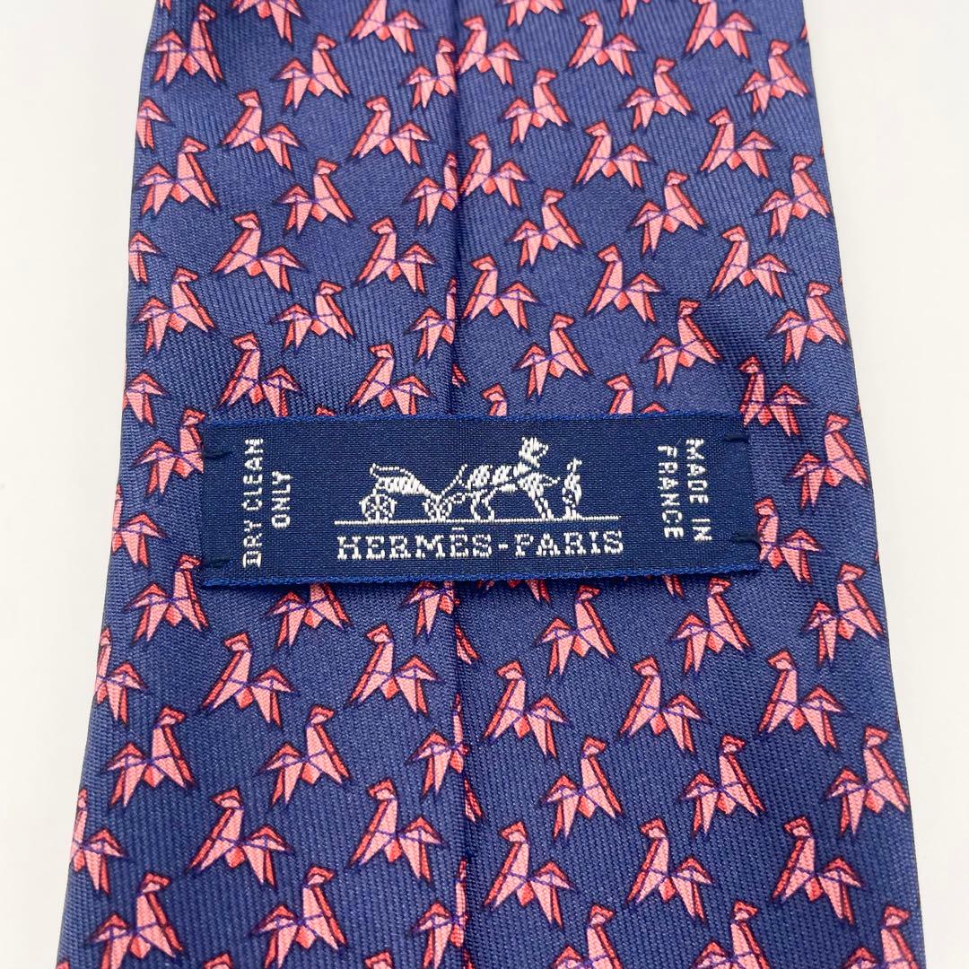 【美品】HERMES エルメス ネクタイ高級シルク100% メンズ ホース柄