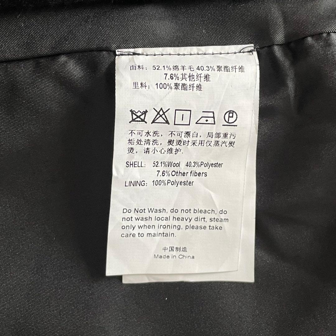 エヌフレーム 金ボタン クラシックケープコート ウール バンドカラー