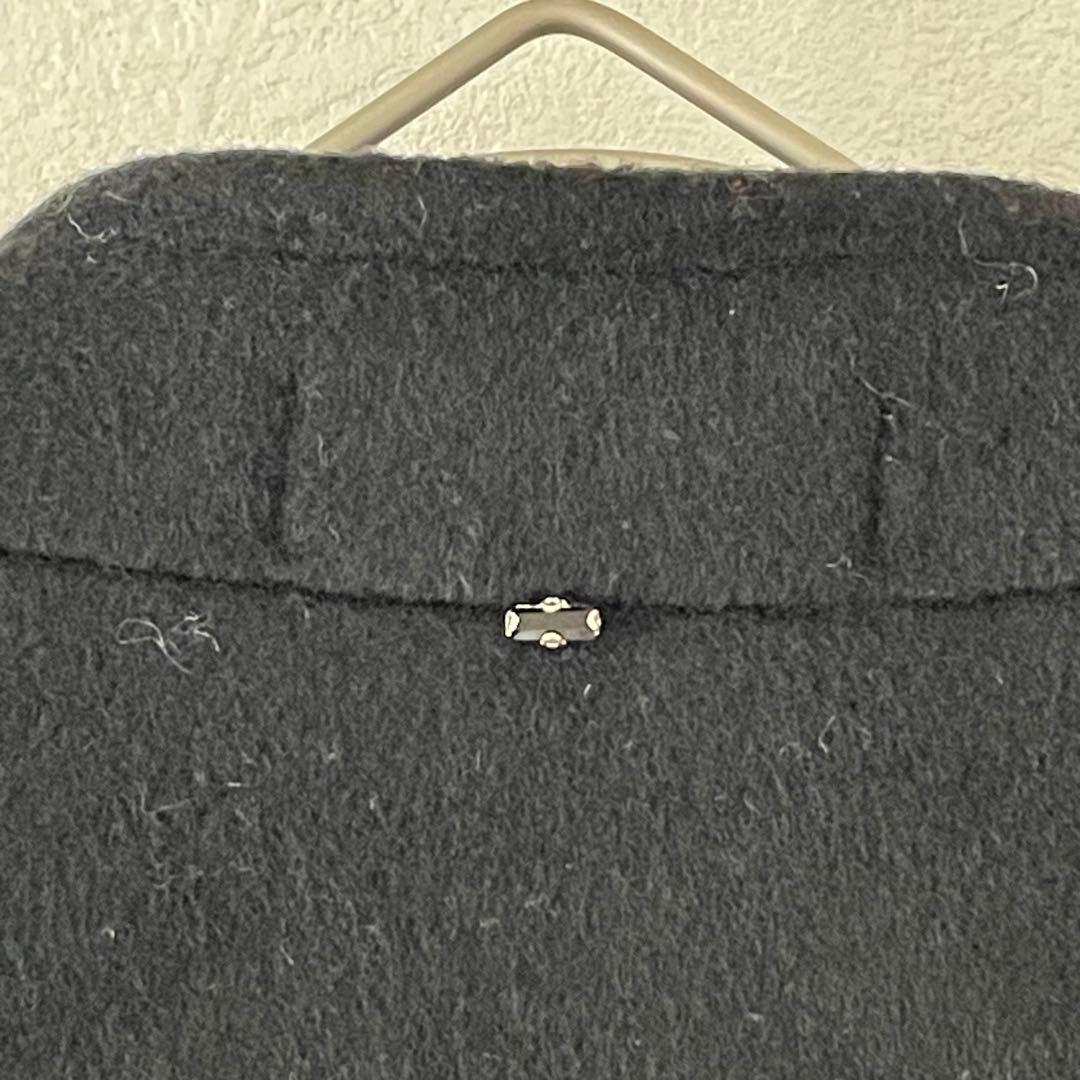 エヌフレーム 金ボタン クラシックケープコート ウール バンドカラー