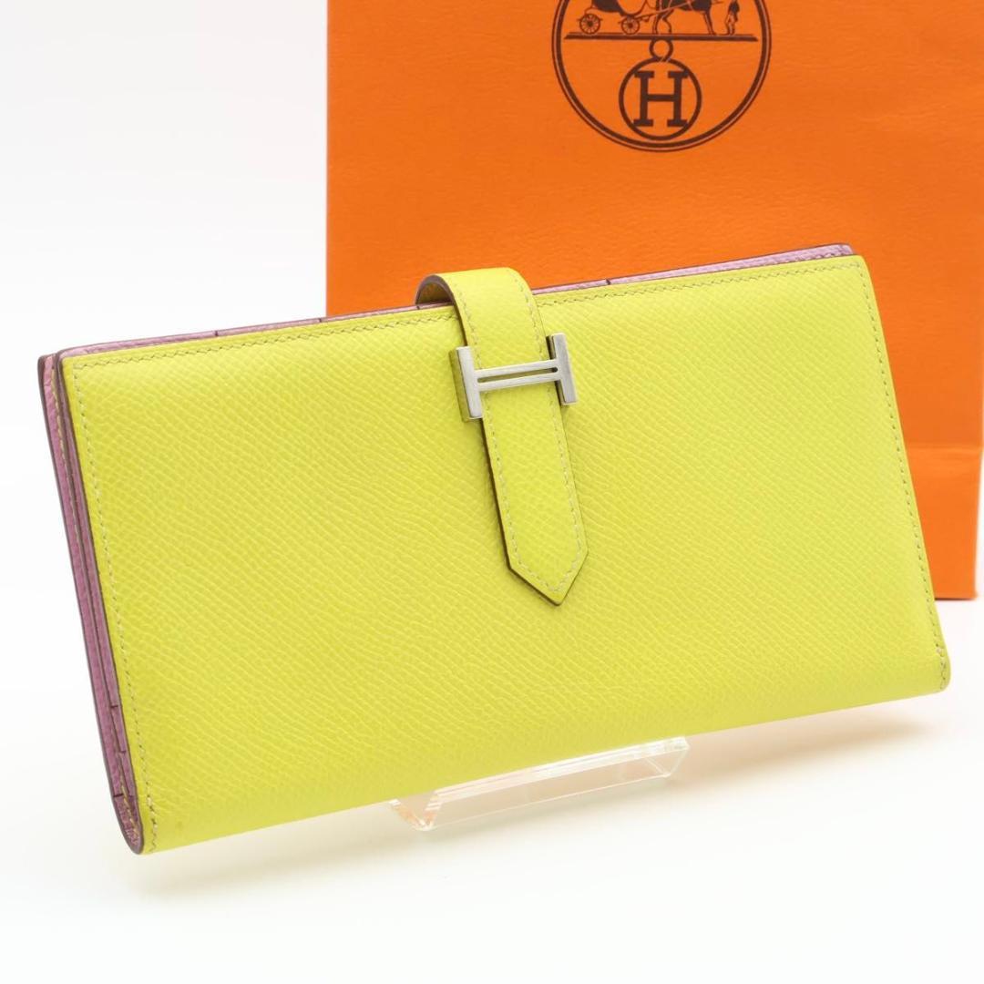 【超極美品】HERMES ベアンスフレヴェルソ　長財布　バイカラー　エプソン