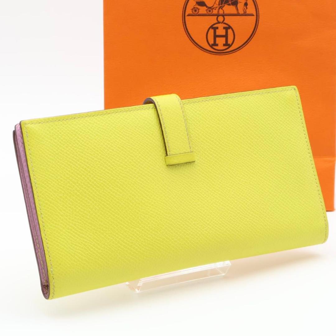 【超極美品】HERMES ベアンスフレヴェルソ　長財布　バイカラー　エプソン