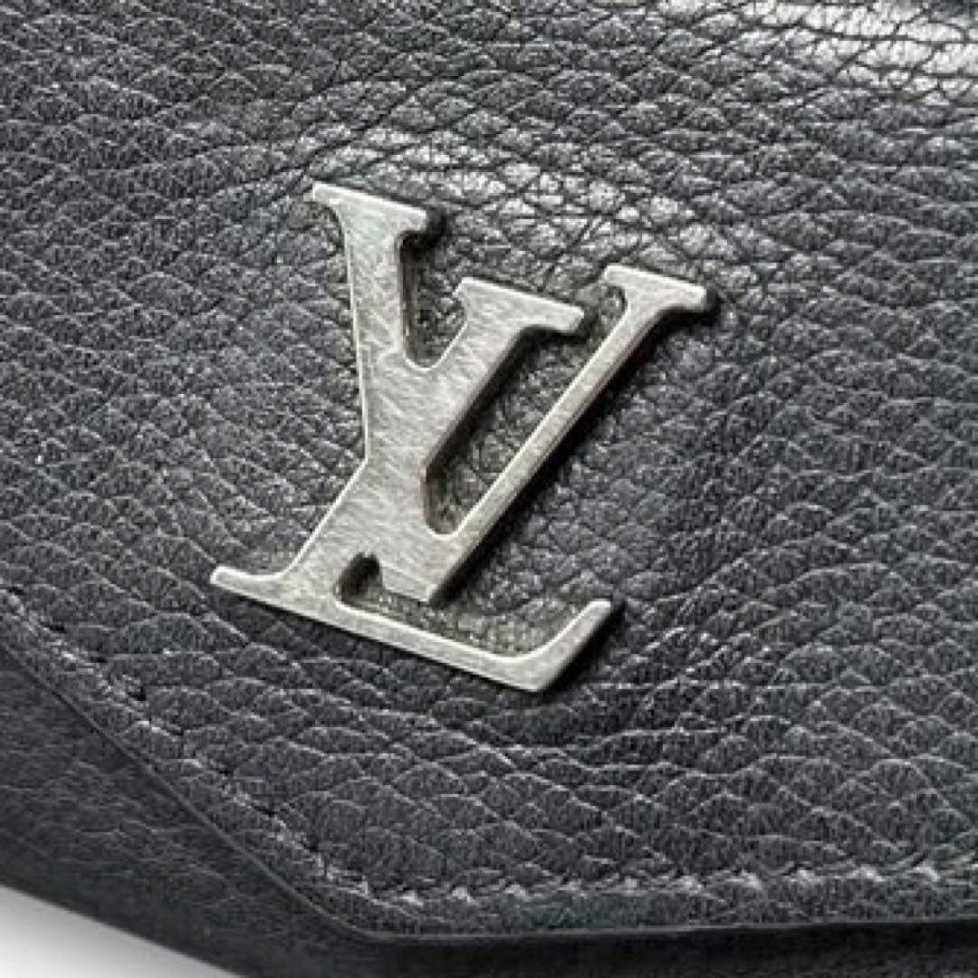 美品 ルイヴィトン ポルトフォイユ ロックミー レザー 折財布 3つ折り 黒