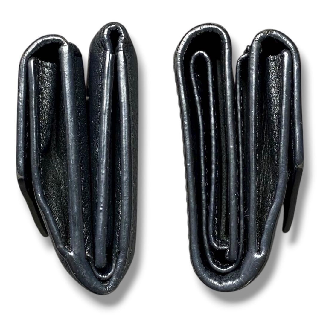 美品 ルイヴィトン ポルトフォイユ ロックミー レザー 折財布 3つ折り 黒