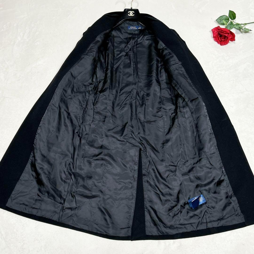 未使用級美品✨　ポロラルフローレン　チェスターコート　ウール　4 ブラック　黒