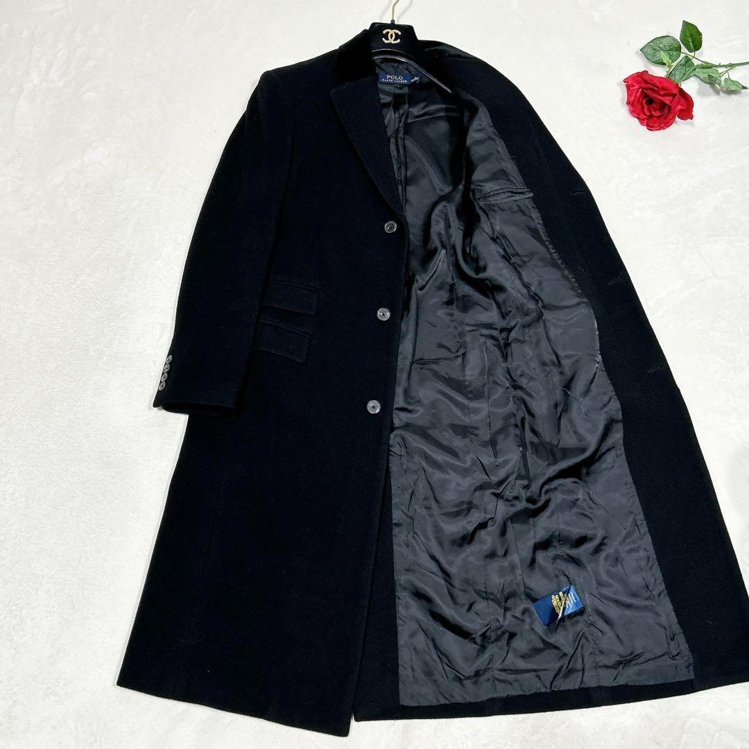未使用級美品✨　ポロラルフローレン　チェスターコート　ウール　4 ブラック　黒