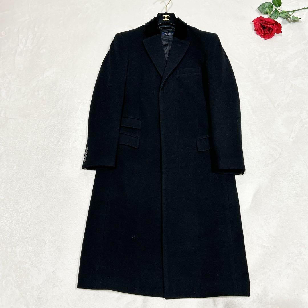 未使用級美品✨　ポロラルフローレン　チェスターコート　ウール　4 ブラック　黒