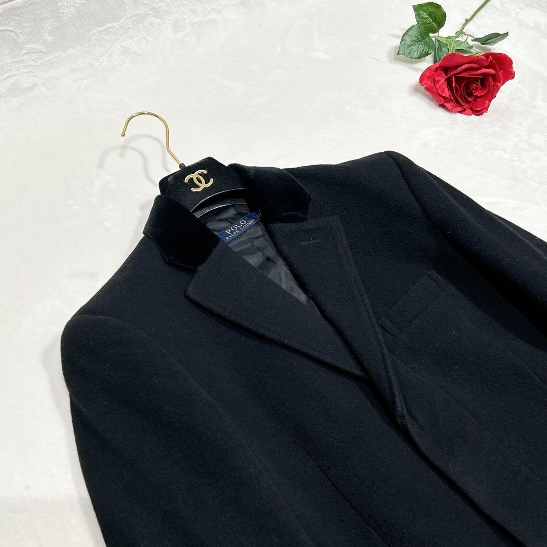 未使用級美品✨　ポロラルフローレン　チェスターコート　ウール　4 ブラック　黒