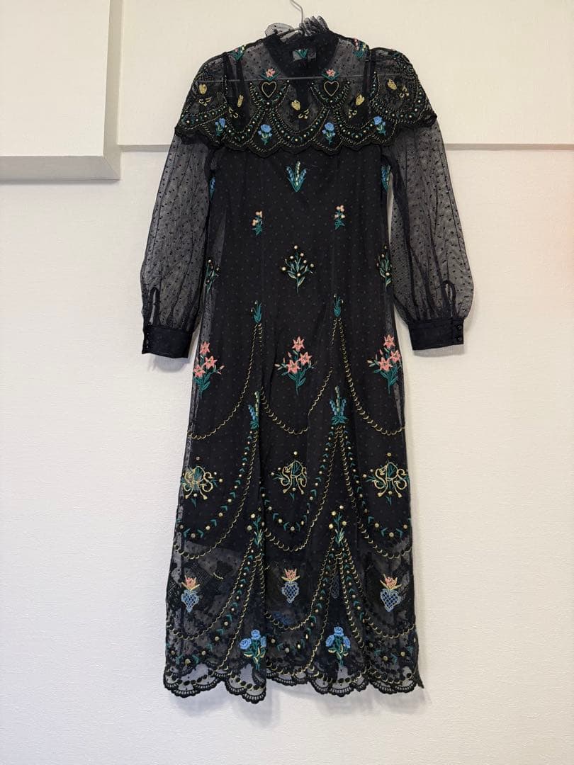 Sretsis ブラックロングワンピース