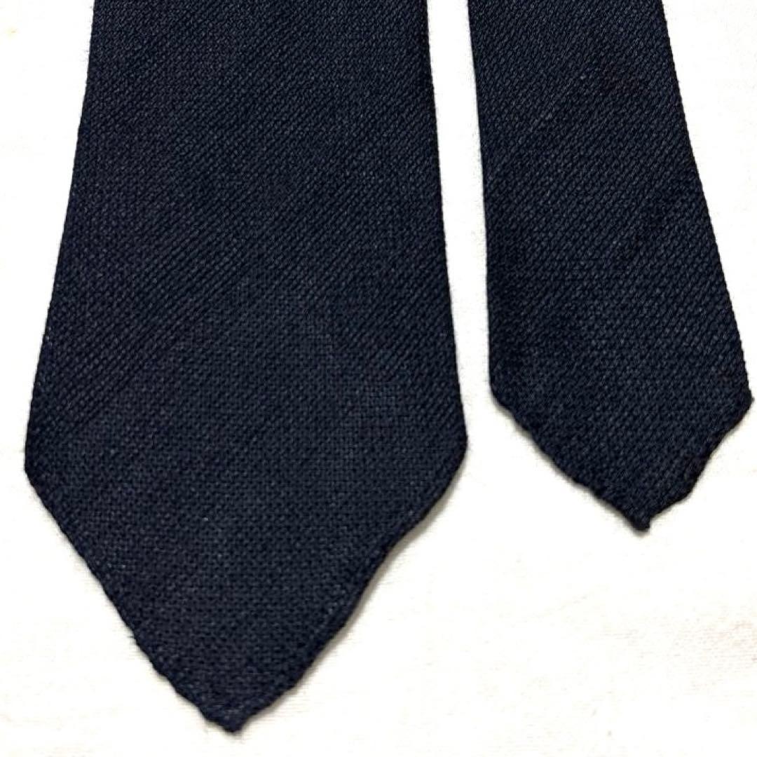 Brioni ブリオーニ　ネクタイ　セッテピエゲ　紺　無地　スフォデラート　美品