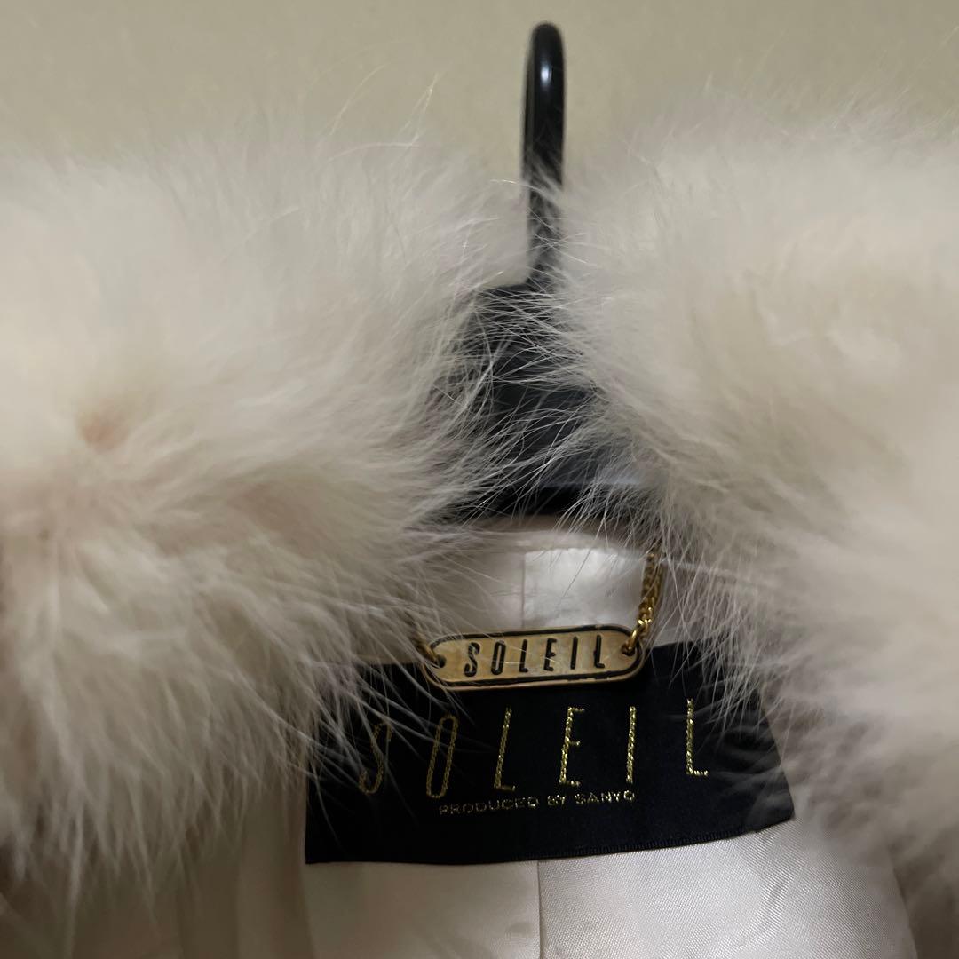 毛皮　ファーコート　Mサイズ SOLEIL アンゴラ 羊 フォックス