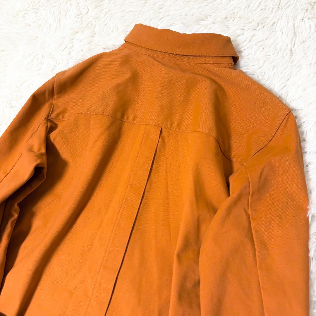 バーバリーロンドン 希少カラー オレンジ トレンチコート ノバチェック 本革