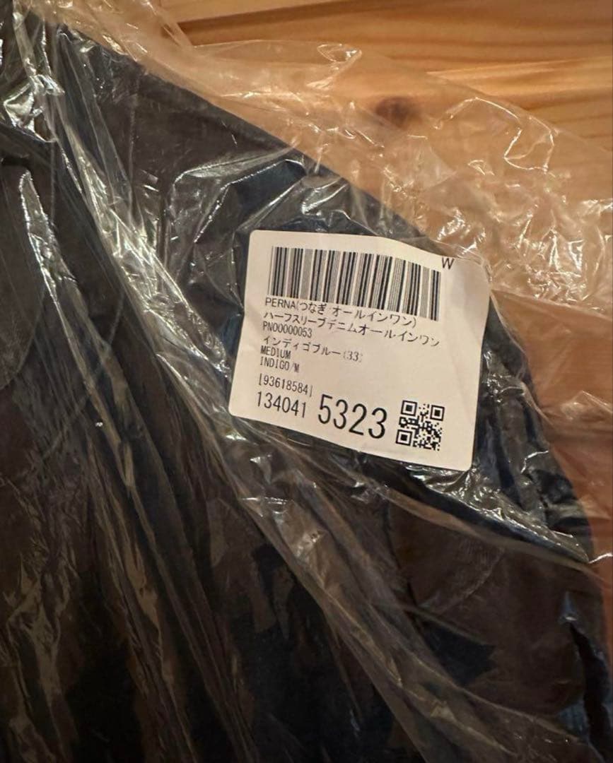 新品　M PERNA ハーフスリーブ　デニム　オールインワン　ペルナ　サロペット