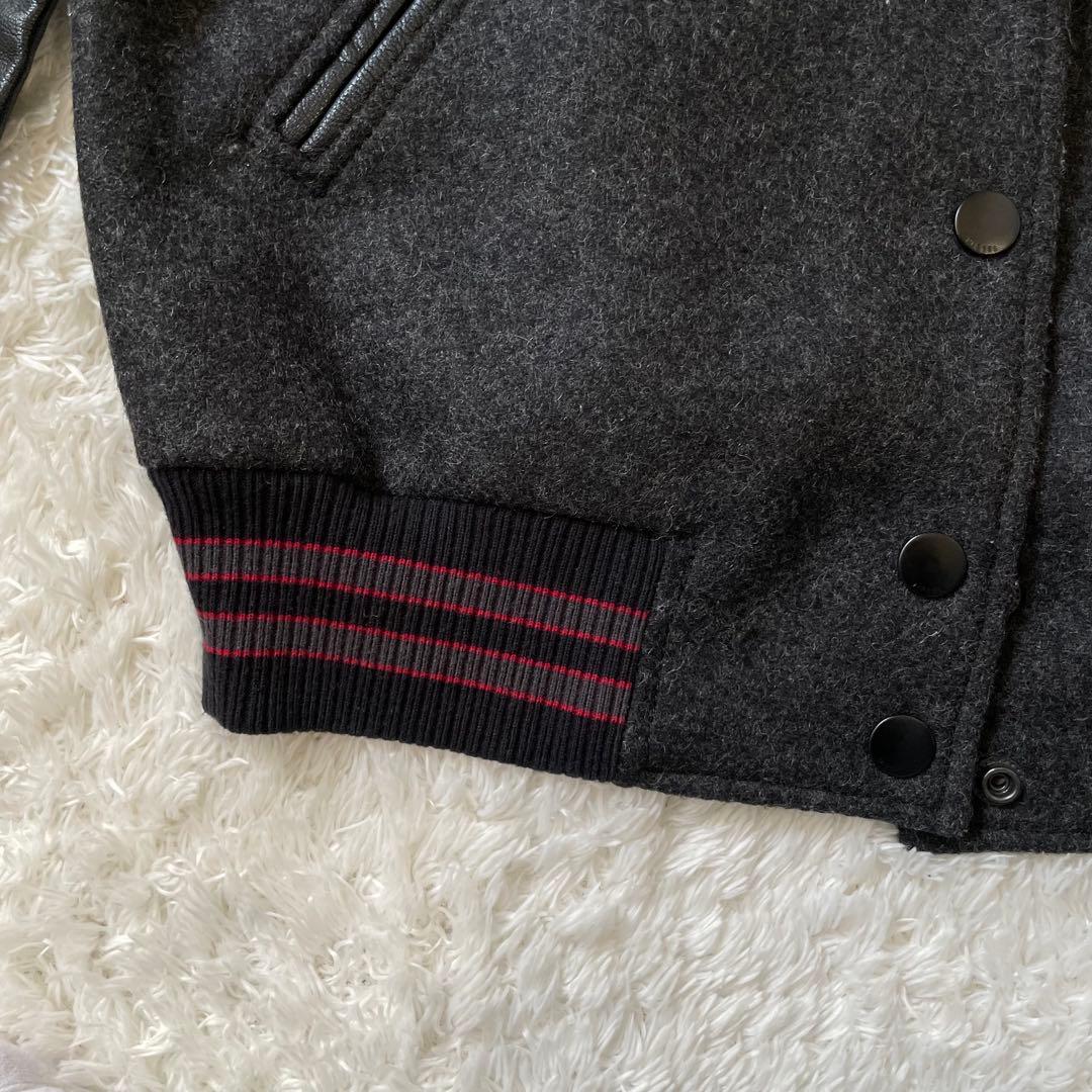 極美品✨DIESEL ディーゼル ウール ラムレザー スタジャン D刺繍 希少