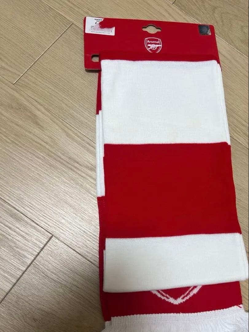 新品‼︎アーセナルFC ロゴ入りスカーフ 赤白