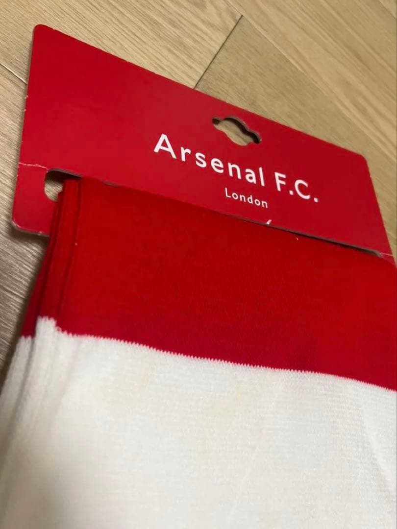 新品‼︎アーセナルFC ロゴ入りスカーフ 赤白