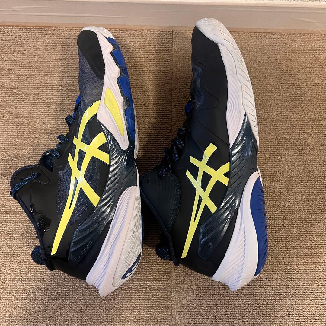 アシックス メタライズバレーボールシューズ ネイビー/イエロー