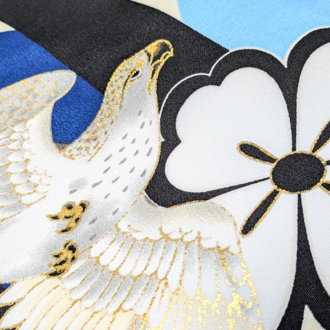 七五三 3歳 男児 ブランド 着物 被布コート セット 青 紺 鷹 古典 KM1