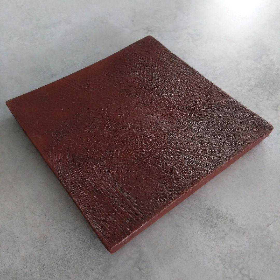 西川聡 「赤い器」角皿 /赤木明登·内田鋼一·辻和美·小野哲平