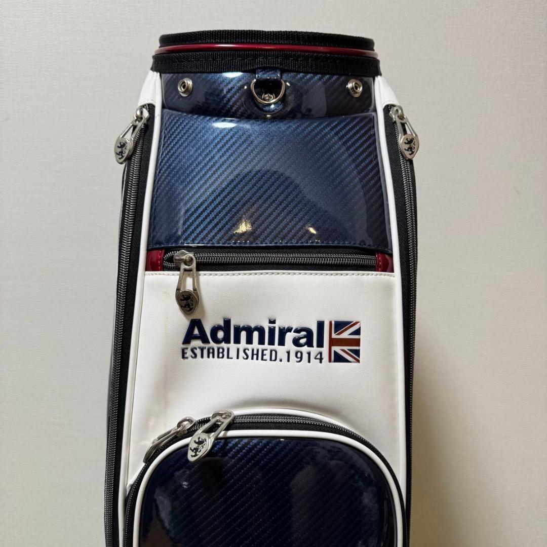 良品 Admiral アドミラル キャディバッグ 9型 トリコロール