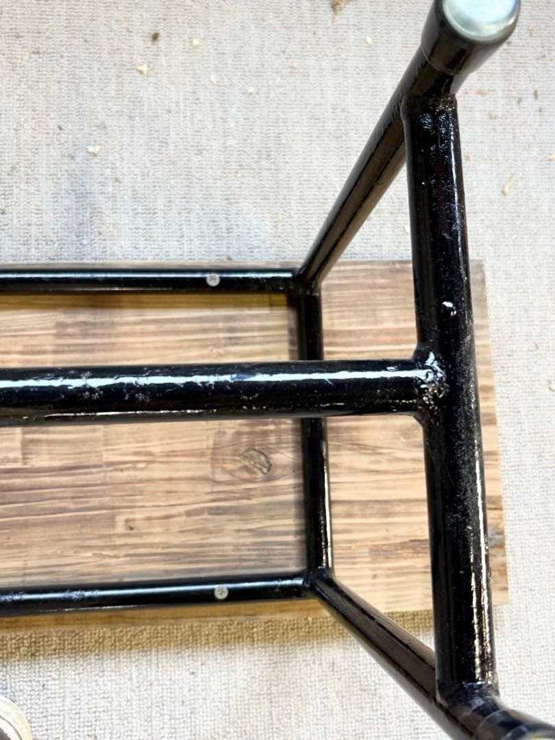 杉の古材×アイアン脚ベンチ｜無塗装・リメイク家具 古道具 リビングに　1点もの