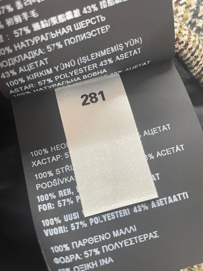 miumiu ベレー帽　チェック柄