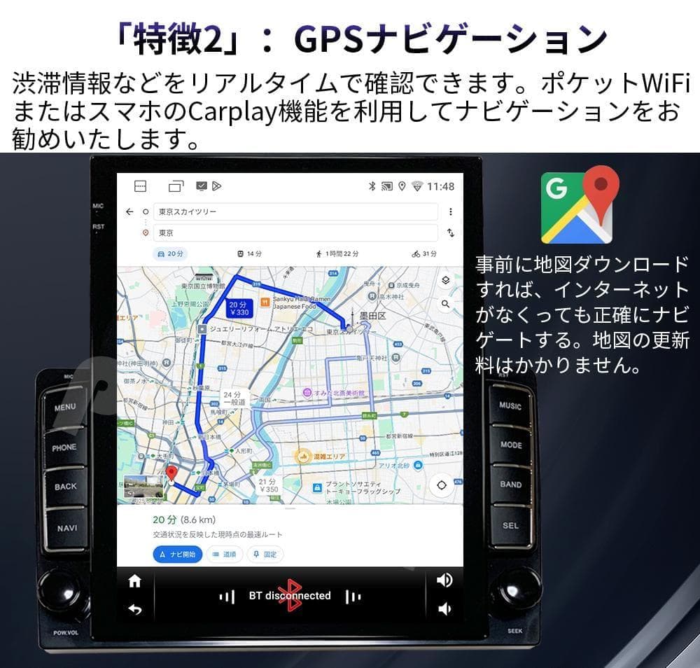 AT154スズキ 30系プリウス アンドロイドカーナビ 9.7インチ 2+32G