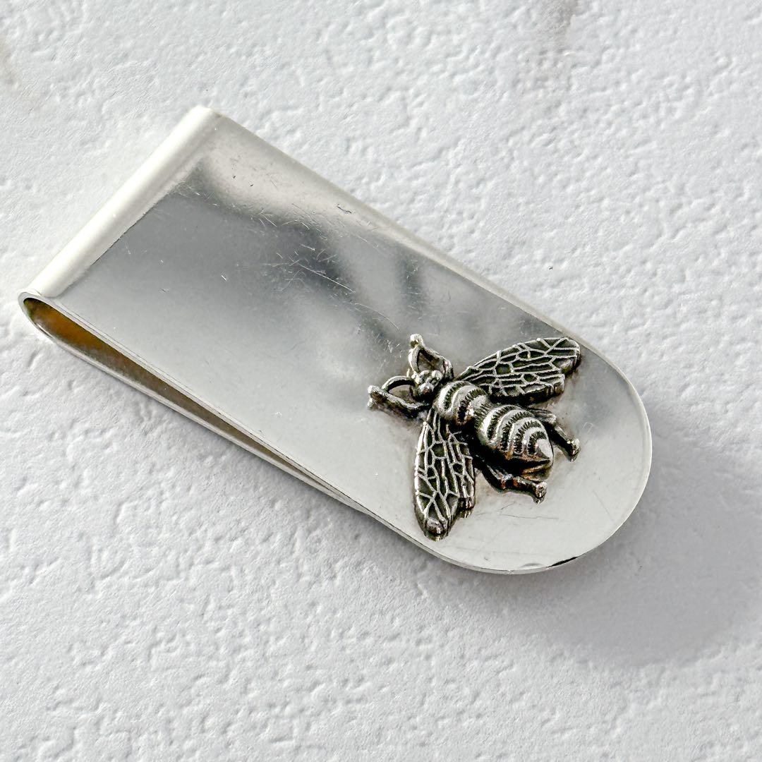 GUCCI　ビー　bee 蜂　モチーフ付　シルバー　マネークリップ　925