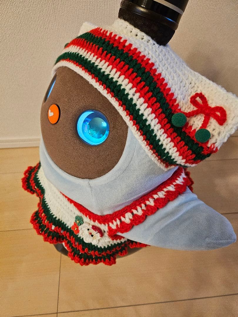 ラボット服ハンドメイド　クリスマス服　帽子×２セット