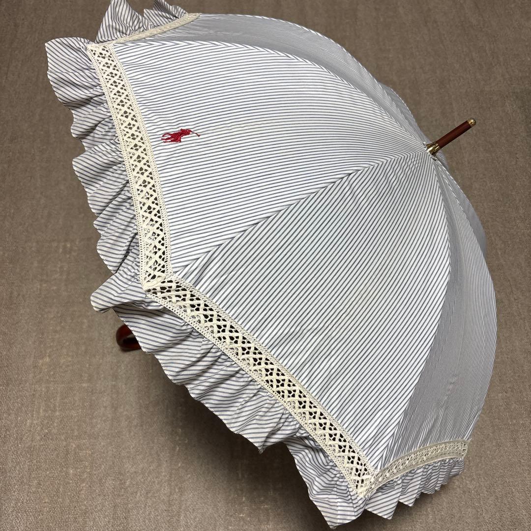 ラルフローレン 日傘 ストライプ