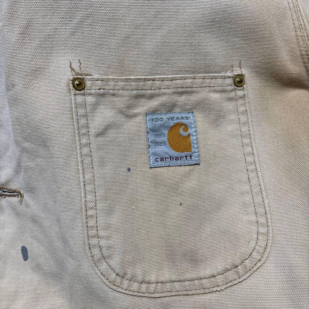 80s carhartt 100周年　星タグ　カバーオール　ボロ　L