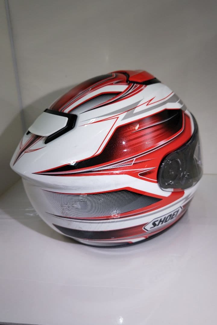 SHOEI GT-airサンバイザー内蔵ヘルメット ホワイト/レッドMサイズ