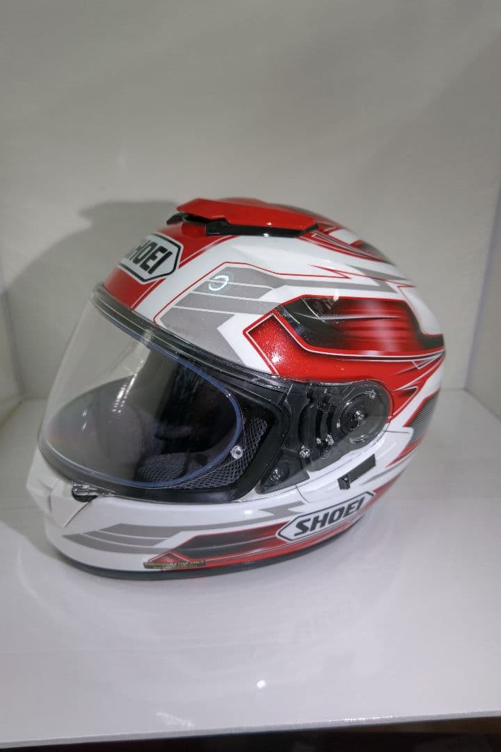 SHOEI GT-airサンバイザー内蔵ヘルメット ホワイト/レッドMサイズ