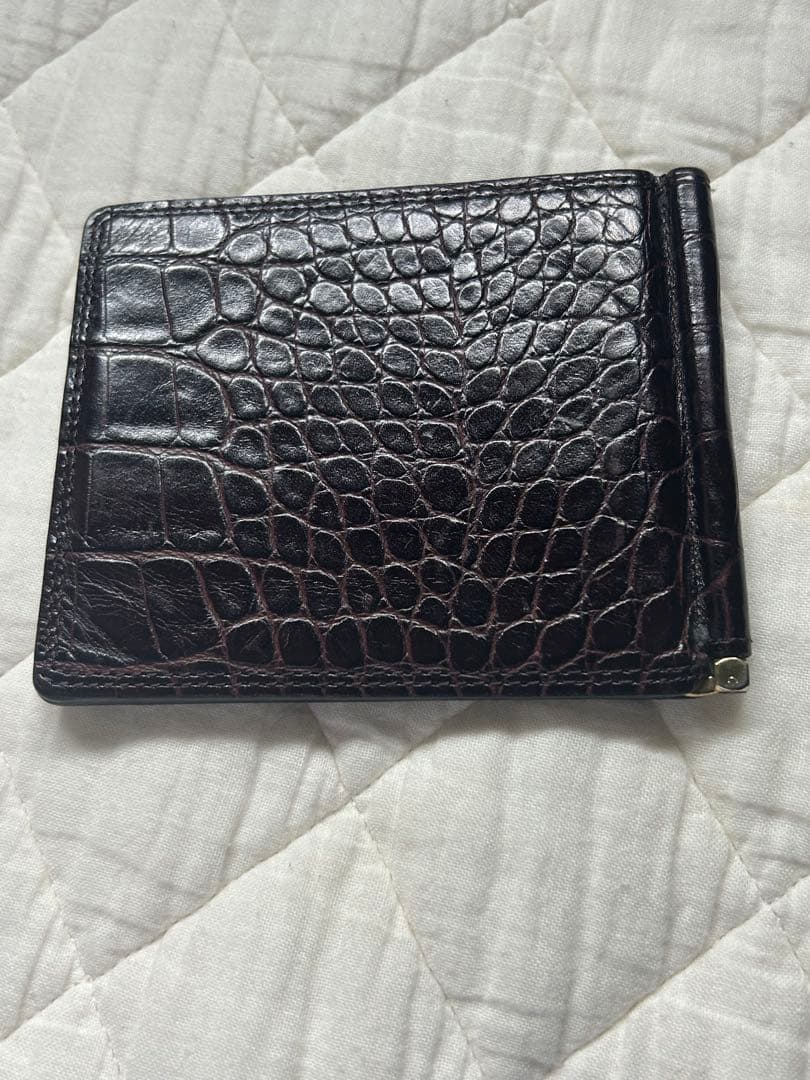 PORTER×GLAD HAND マネークリップ　クロコ型押し　レザー