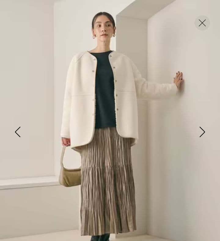 一度着用BEAUTY＆YOUTHボア✕フェイクムートンリバーシブルジャケット