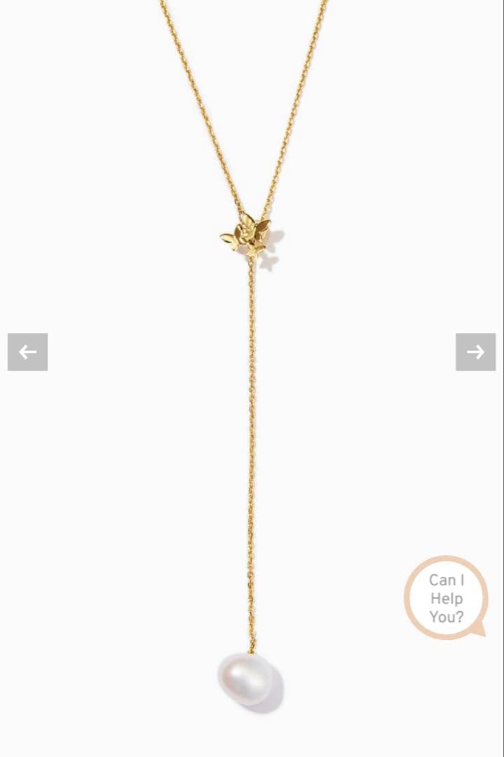 【STELLAR HOLLYWOOD】バタフライパールネックレス