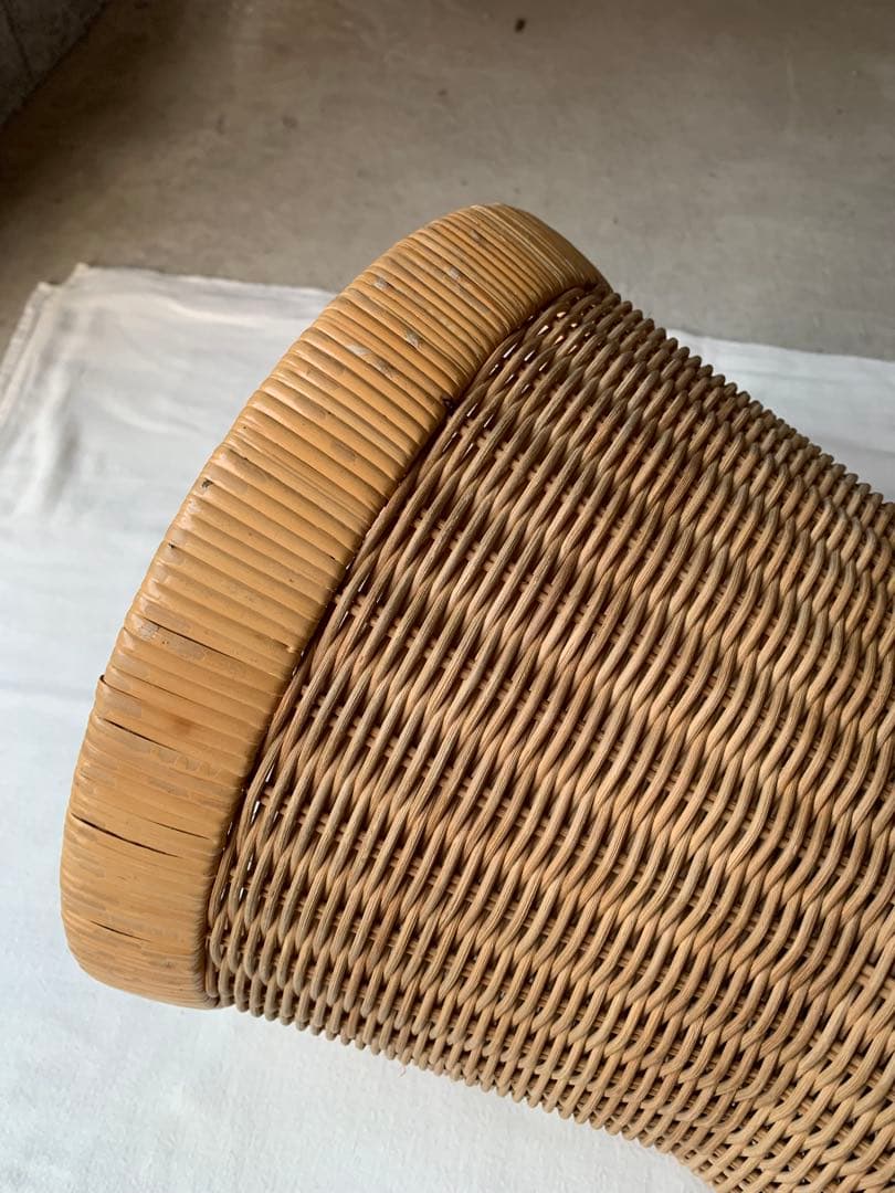 希少 山川ラタン G-1230 剣持勇デザイン ゴミ箱 ジャパニーズモダン