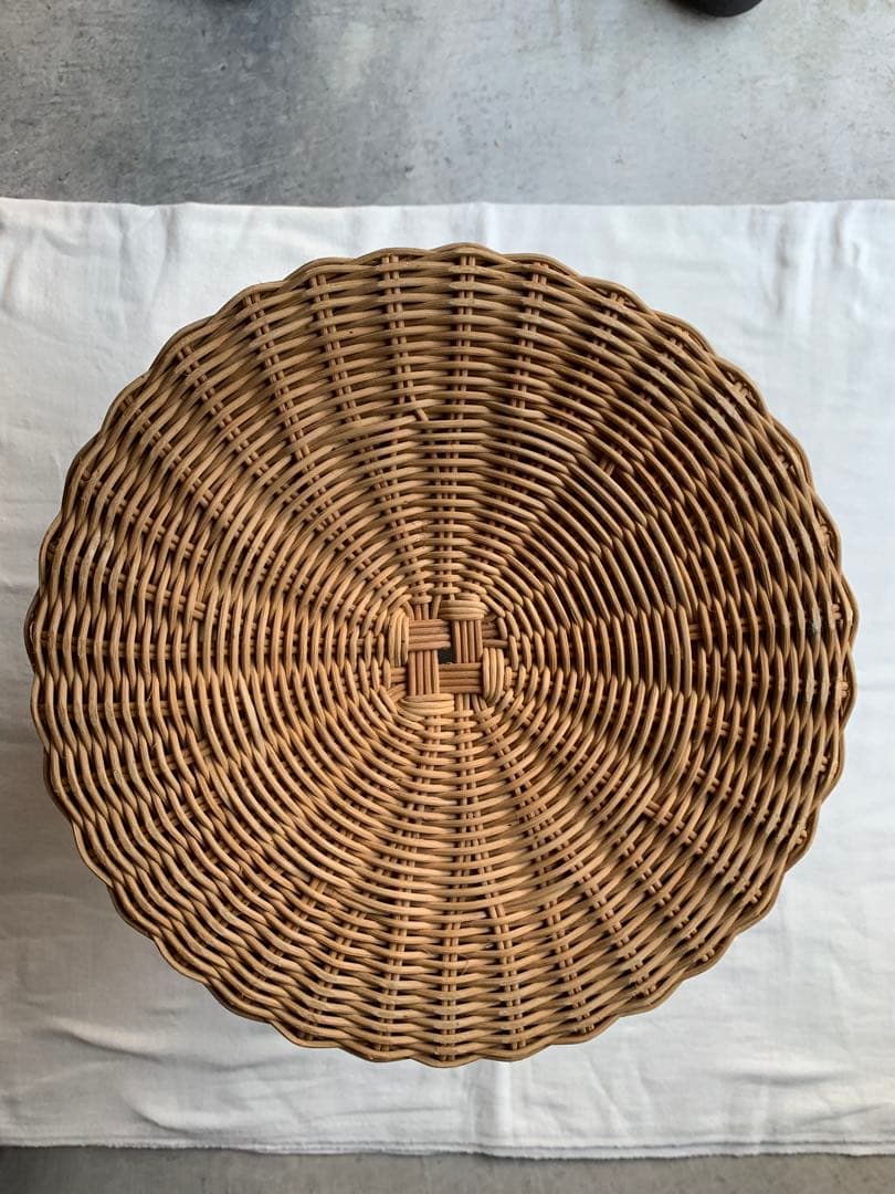 希少 山川ラタン G-1230 剣持勇デザイン ゴミ箱 ジャパニーズモダン