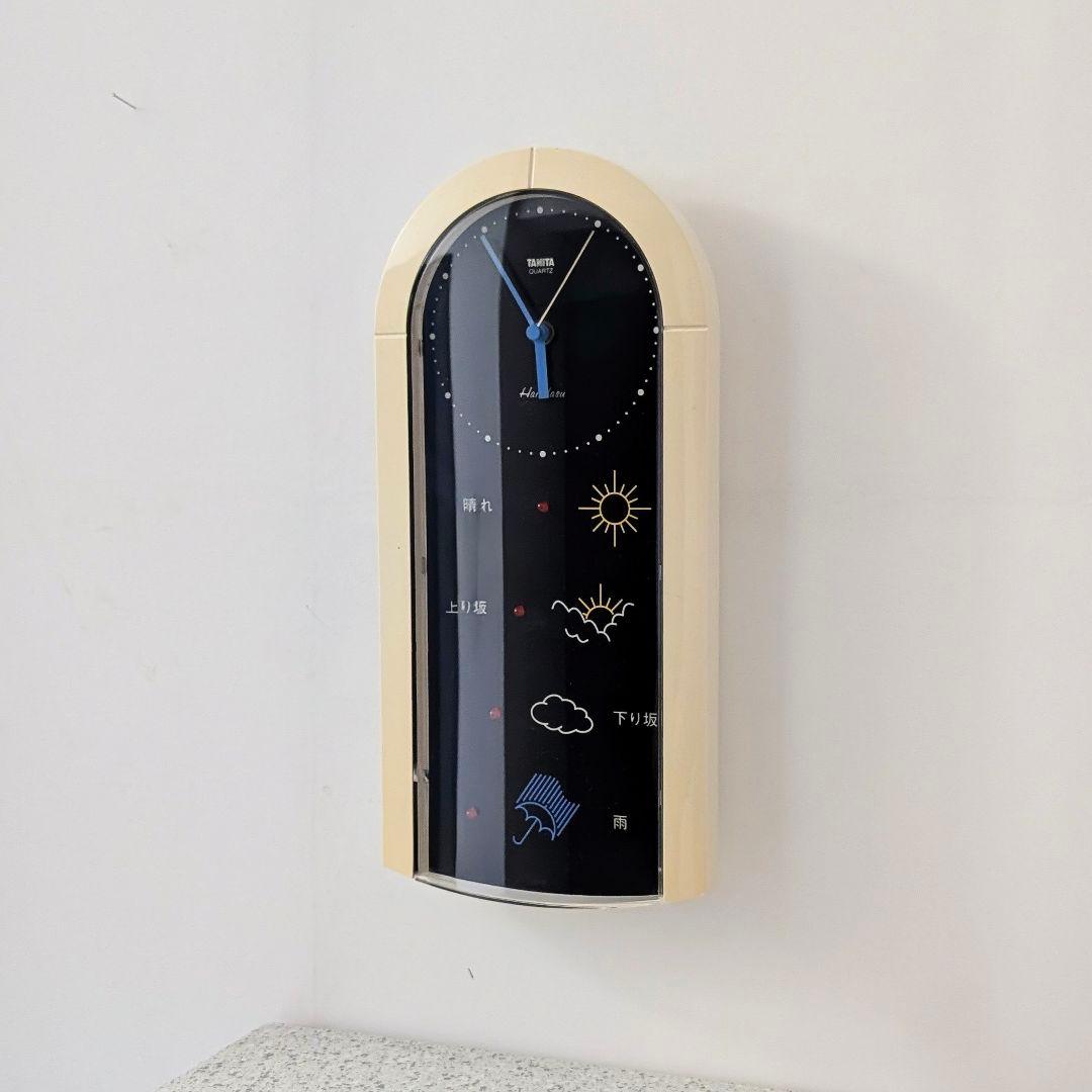 89-90s ヴィンテージ 天気予報付き 掛け時計 レトロポップ スペースエイジ
