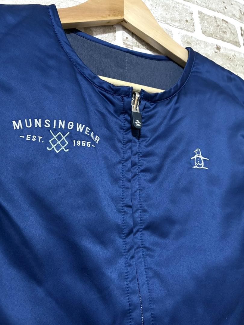 【24時間以内/早い者勝ち】マンシングウェア ダウン リバーシブルワンピース L