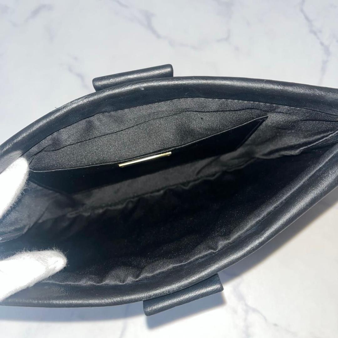 ミュウミュウ マテラッセ クラッチバッグ セカンドバッグ キルティング レザー黒