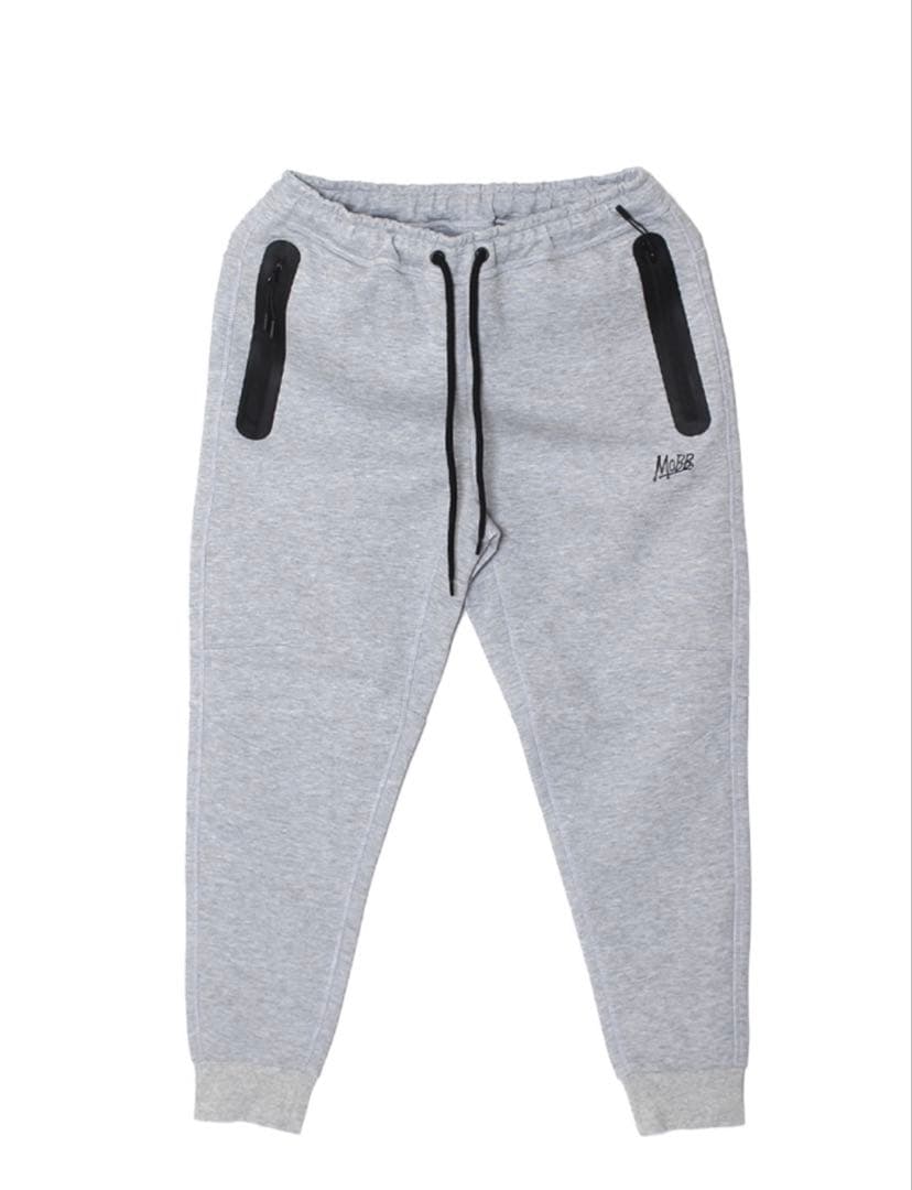 MOBB グレー スウェットパンツ サイドポケット付き