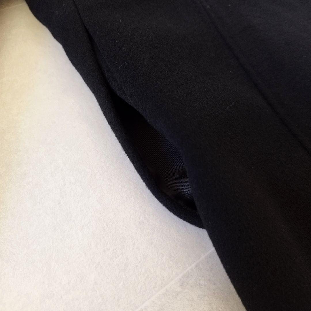 高級！上質！オールドイングランド スタンドカラーカシミアコート 黒 Sサイズ