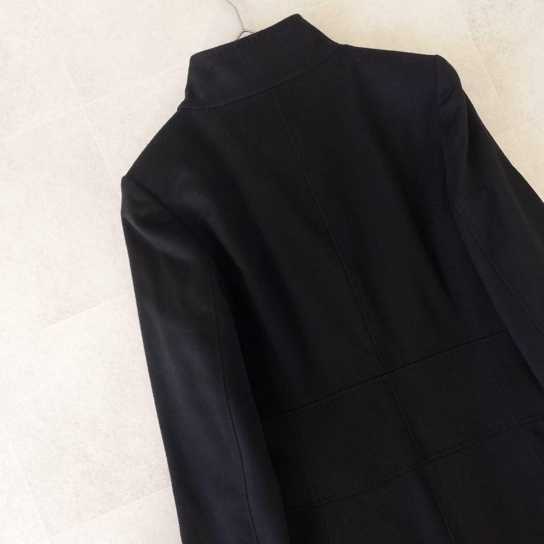 高級！上質！オールドイングランド スタンドカラーカシミアコート 黒 Sサイズ