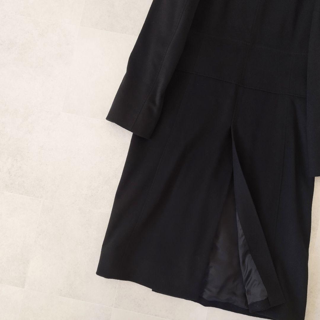 高級！上質！オールドイングランド スタンドカラーカシミアコート 黒 Sサイズ