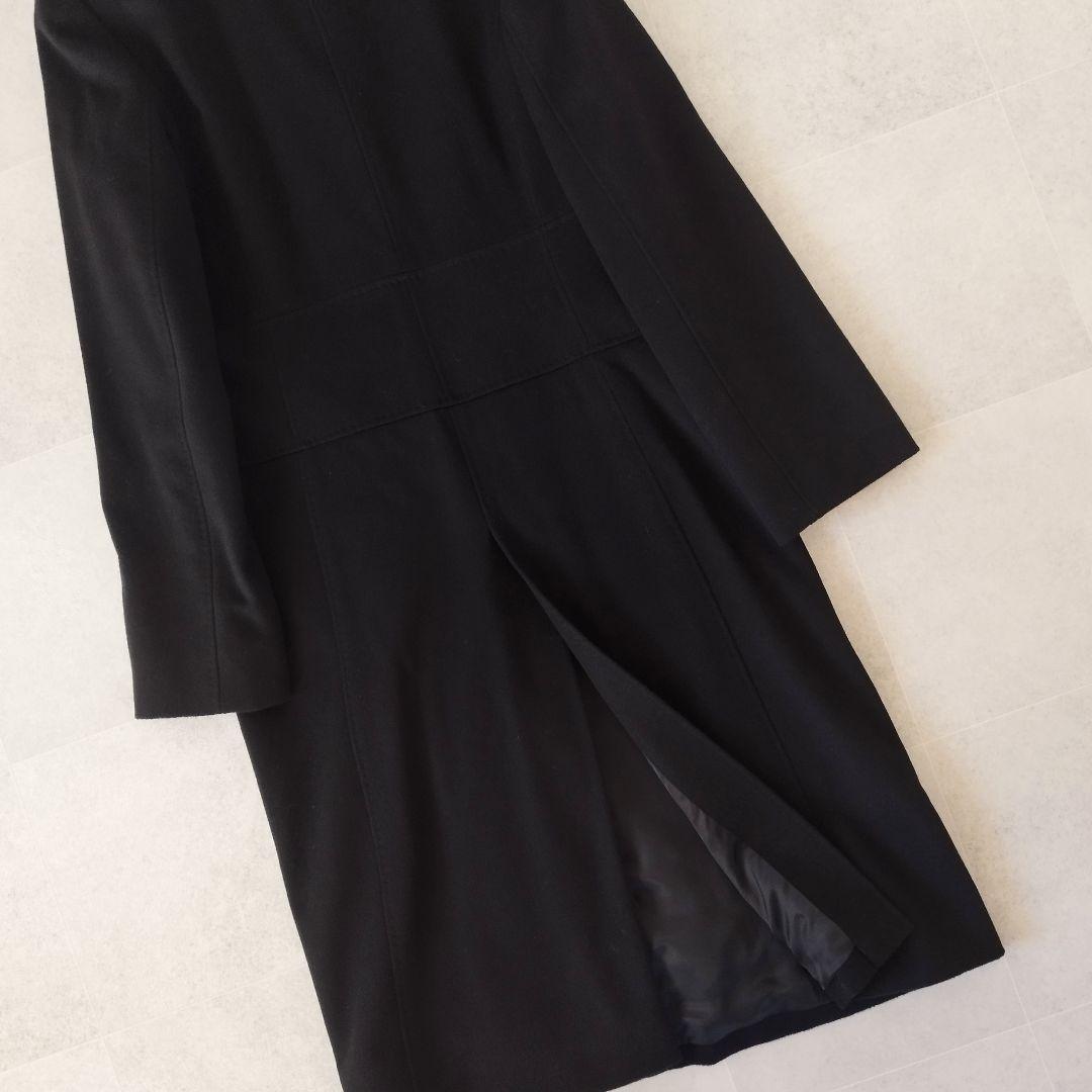 高級！上質！オールドイングランド スタンドカラーカシミアコート 黒 Sサイズ